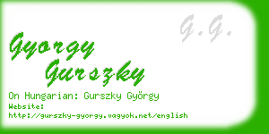 gyorgy gurszky business card